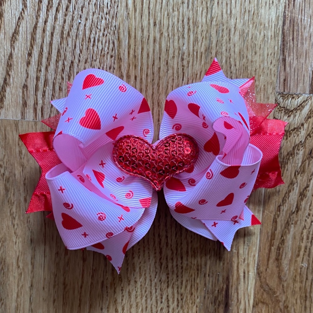 Valentines Bow Handmade